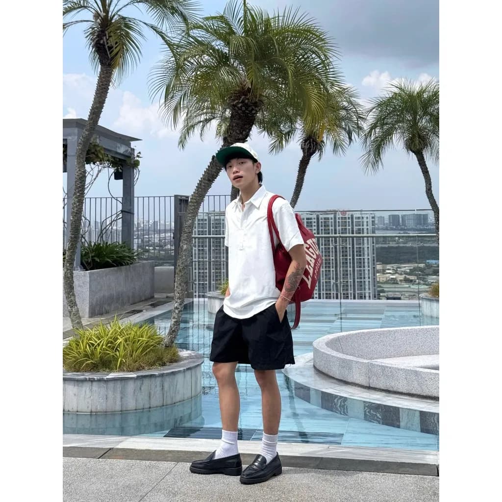 Áo Sơ Mi Trơn Ngắn Tay Basic